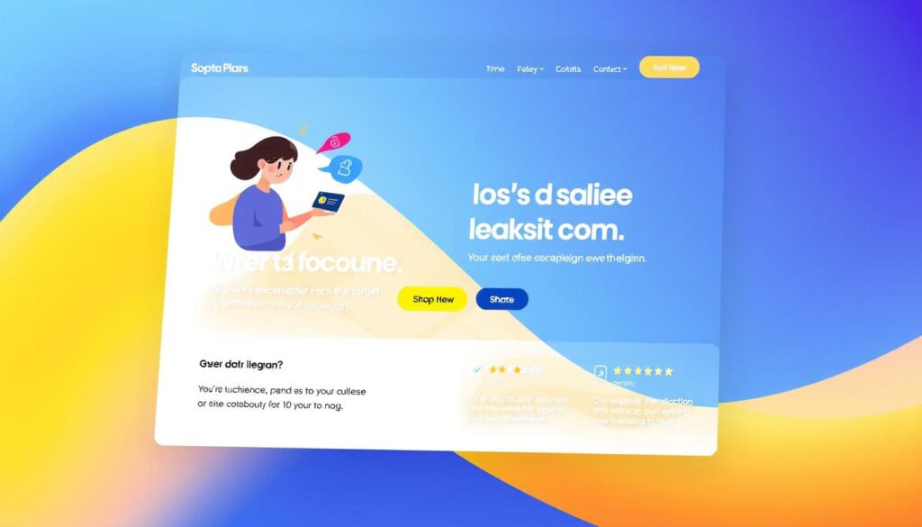 A vibrant, well-designed landing page with a clean, minimalist aesthetic. The page features a hero section with a captivating hero image, possibly a stylized illustration or 3D render of a target audience persona interacting with the product or service. The layout is grid-based, with clear calls-to-action, concise and persuasive copy, and strategic use of whitespace to guide the user's attention. The color palette is visually striking, with a harmonious blend of primary and accent colors. Subtle animations or micro-interactions enhance the user experience, conveying a sense of responsiveness and interactivity. The overall composition is visually balanced, with a strong emphasis on conversion-focused design elements that seamlessly integrate the brand identity.